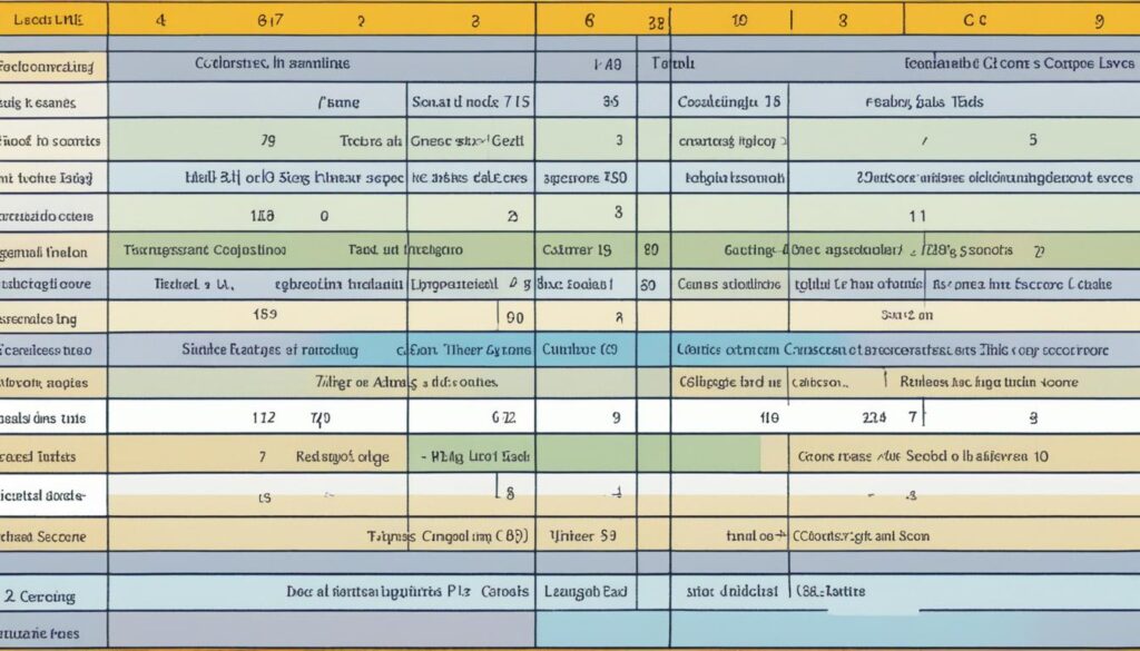 IELTS reading 分數換算表