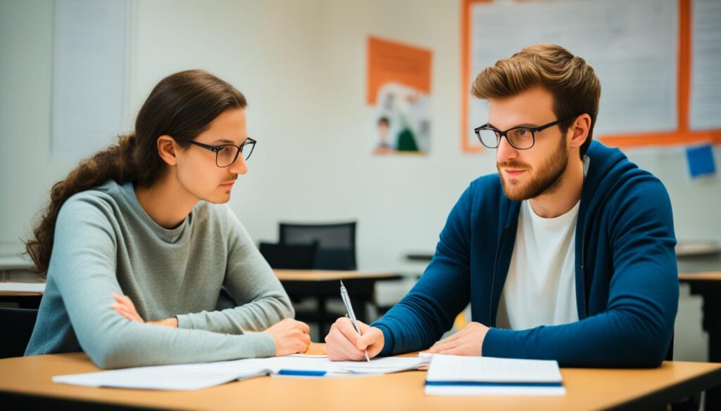 One-on-one tutoring session